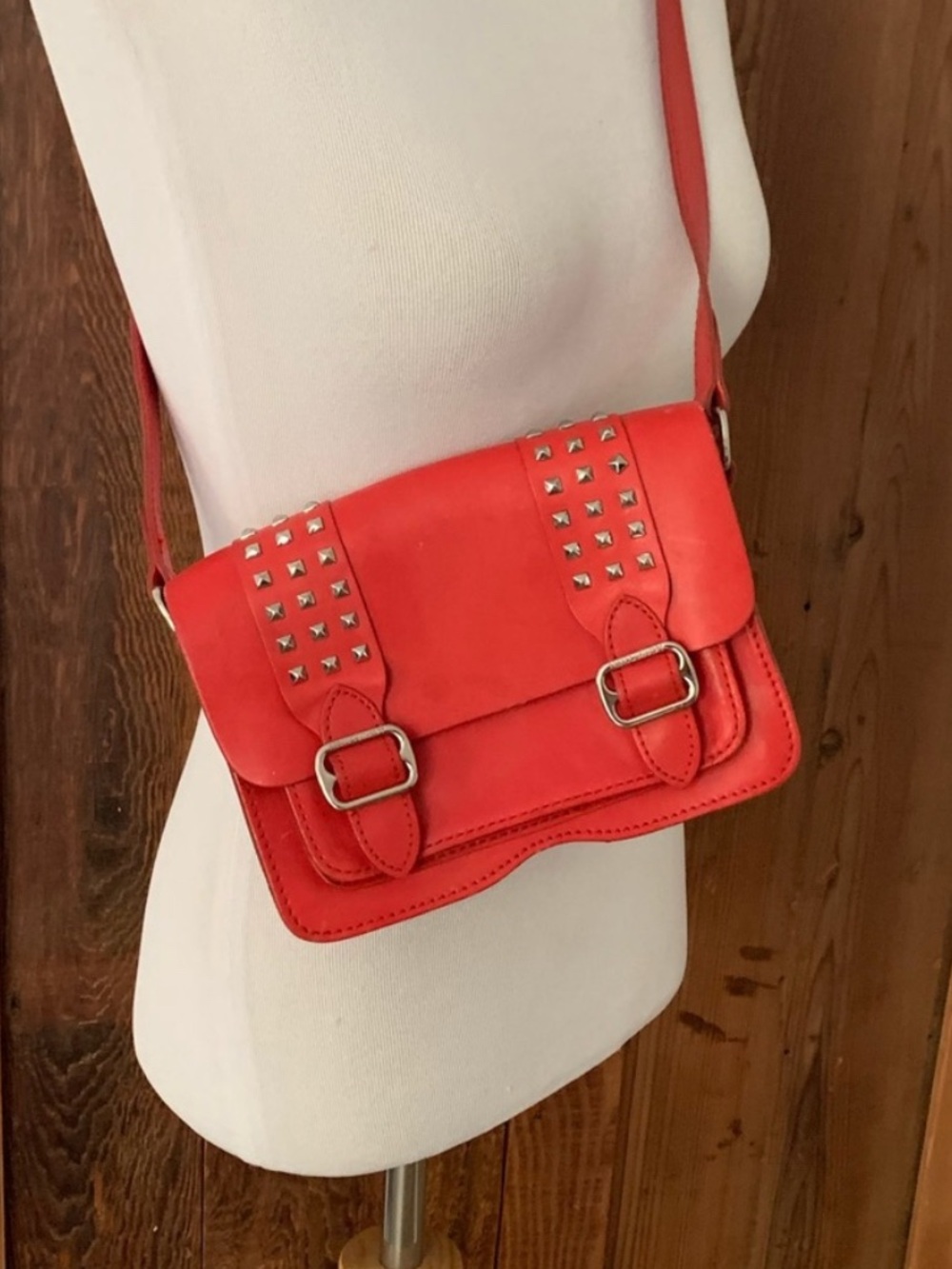 Rebecca Minkoff Red Leather Saddle Crossbody